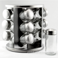 Pepper Shaker Kitchen Stainless Steel Revolving 12 Jars Countertop Rack Factory